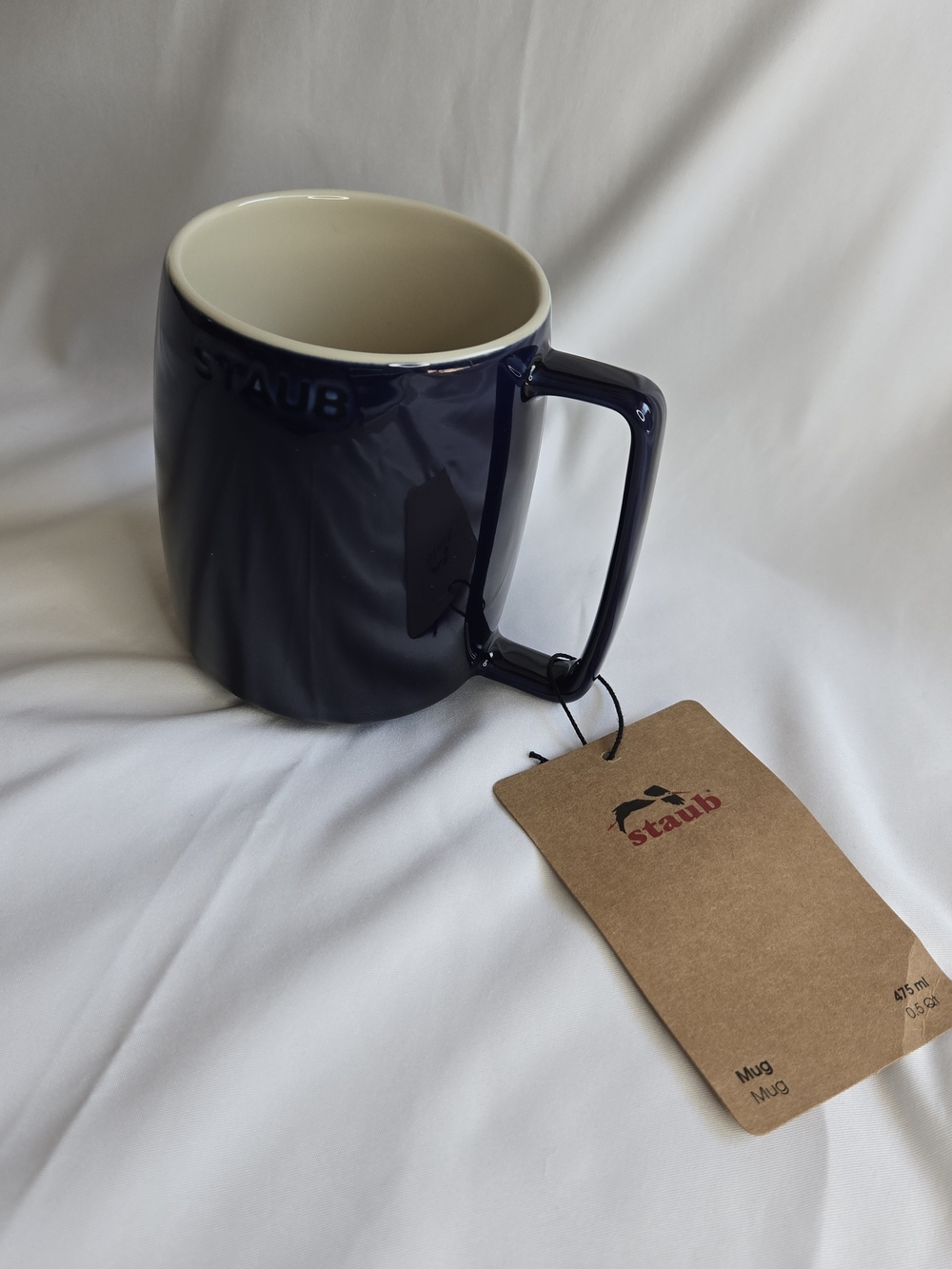 Staub Dark Blue 475 ml 16 Oz. Coffee Mug Ceramic Brand New with Tag Germany